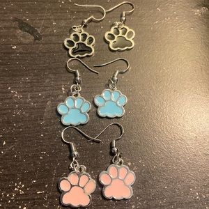 Set of Three Law Print Earrings